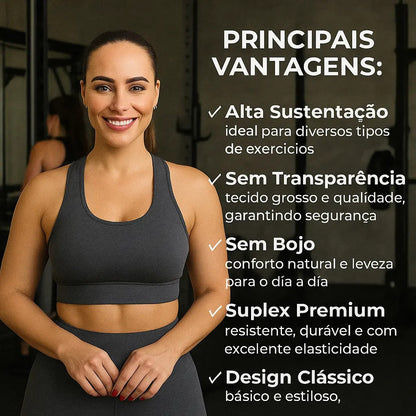 Kit 4 Top Feminino Plus Size Academia Fitness Treino Suplex