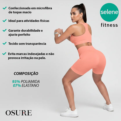 Short Selene Poliamida Zero Transparência Bermuda S/ Costura