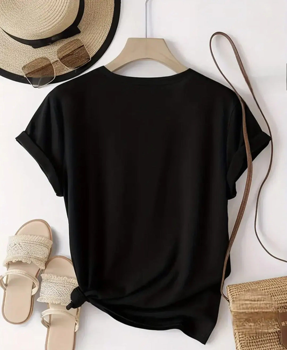 T-shirt Feminina Blusa Camiseta Católica Cruz 100% Algodão
