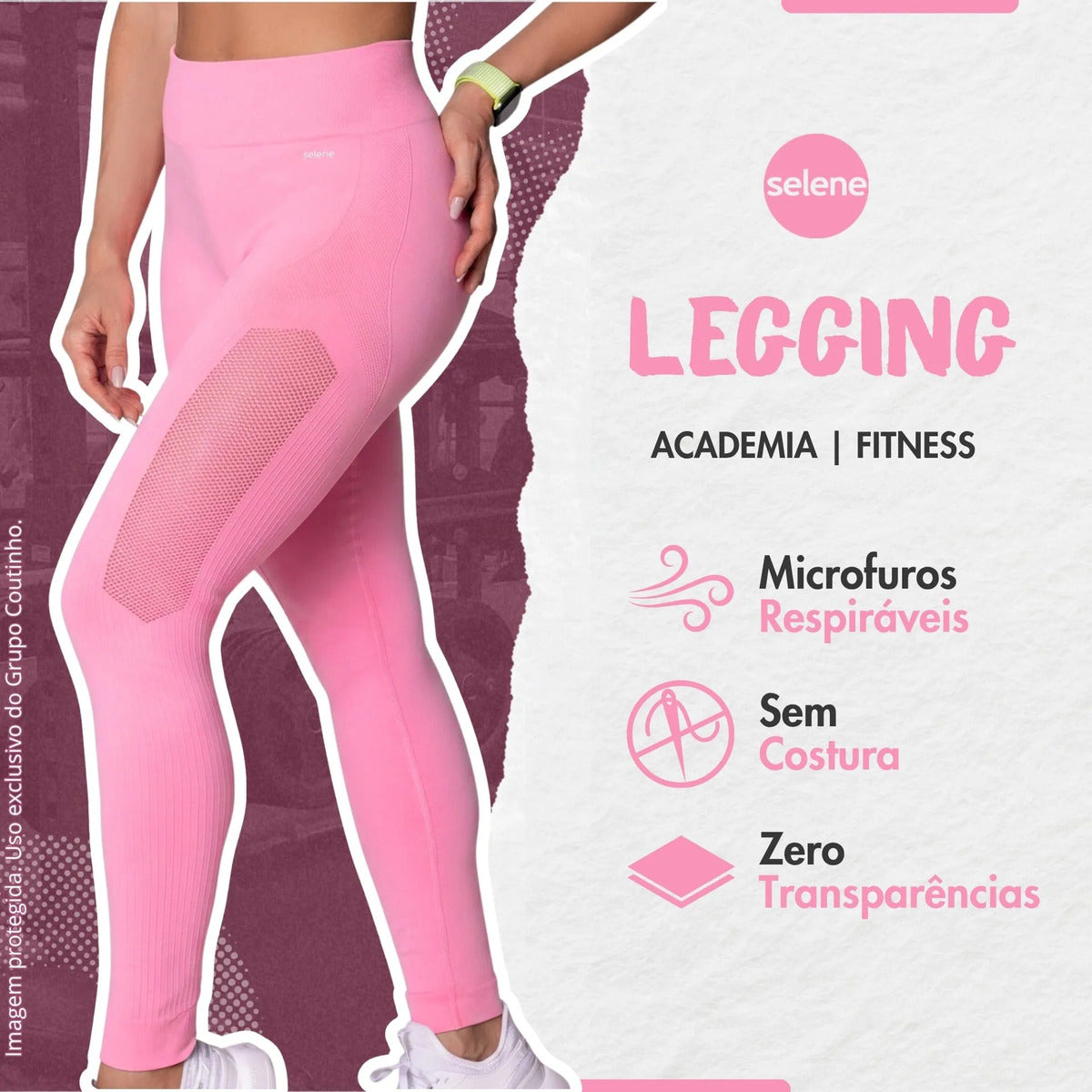 Legging Fitness de Treino Zero Transparência Selene