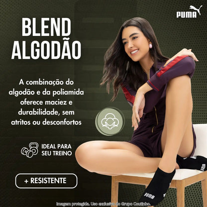 Kit 9 Pares Meias Invisível Puma Sapatilha Soquete Original