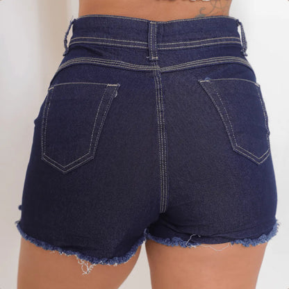 Short Saia Jeans Feminino Cintura Alta Com Lycra Stillger