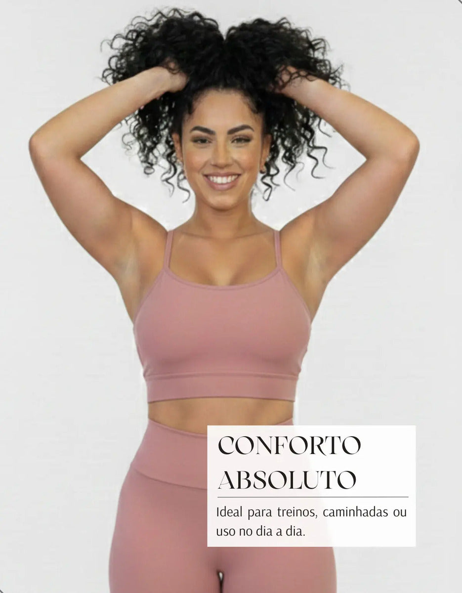 Top Fitness Academia Alça Fina Costa Aberta Feminino
