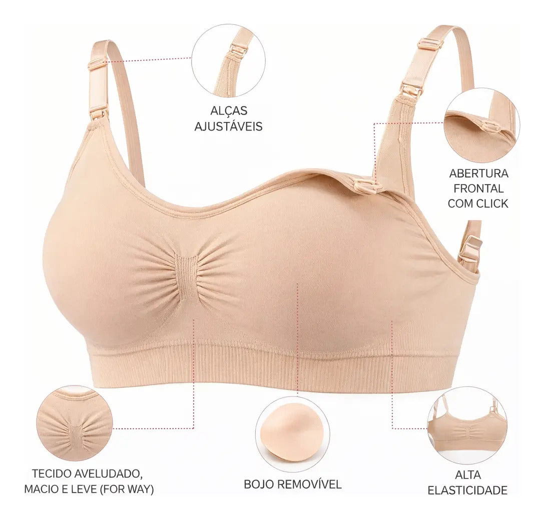 Kit 3 Top Sutiã Sensual Sem Costura Com Alça Ajustável