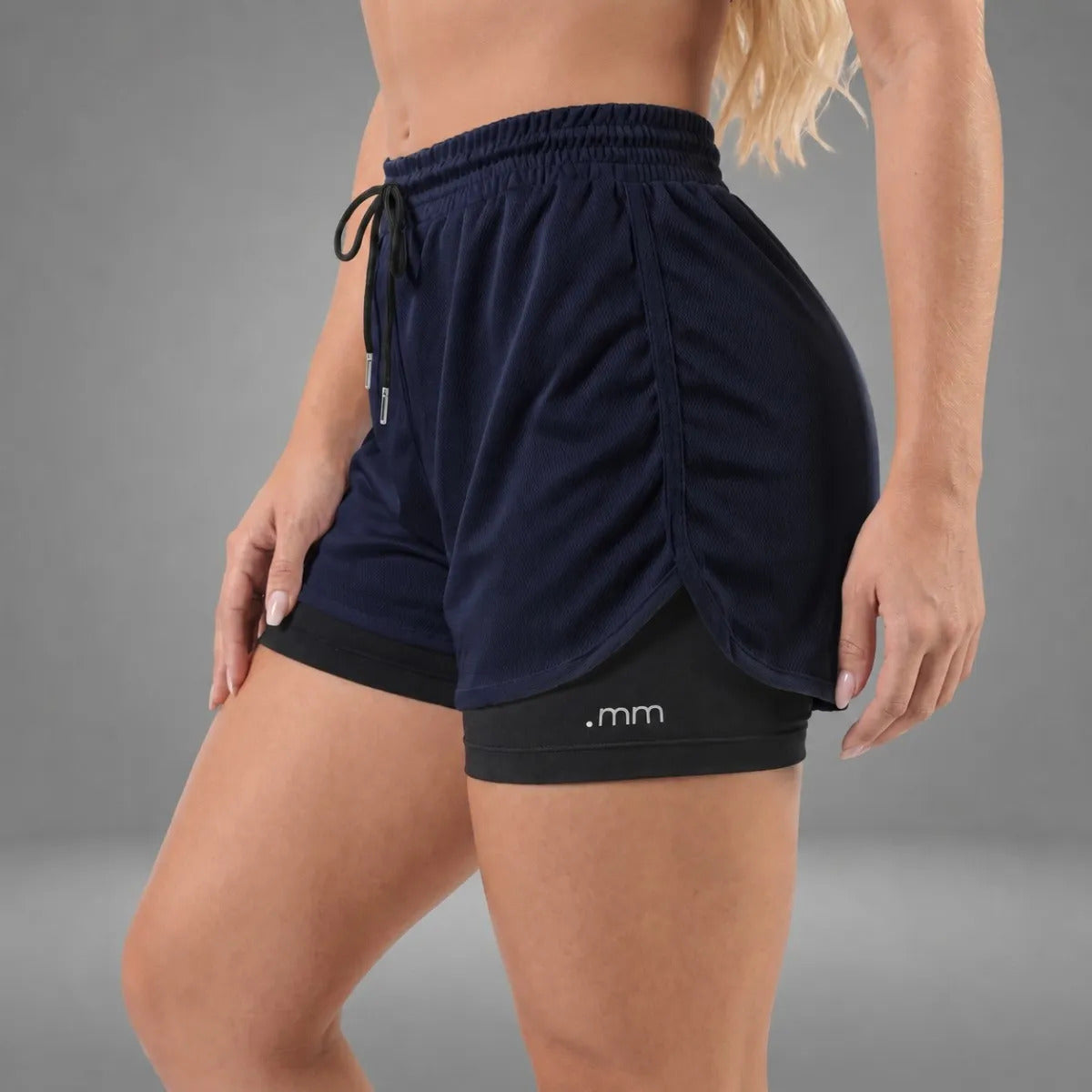 Kit 2 Short Duplo Compressão Fitness Bermuda Treino Feminino
