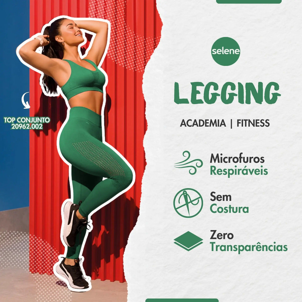 Legging Fitness de Treino Zero Transparência Selene