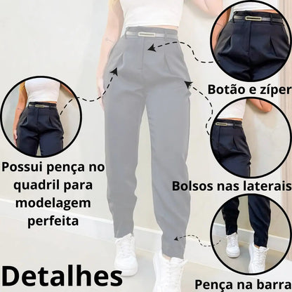 Calça Cenoura Sport Chic Premium Conforto Sofisticada Social