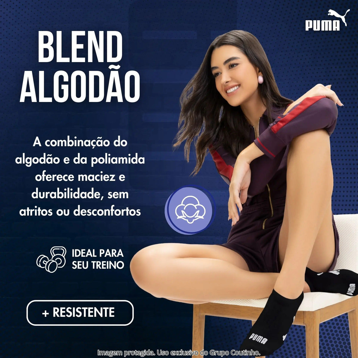Kit 9 Pares Meias Invisível Puma Sapatilha Soquete Original