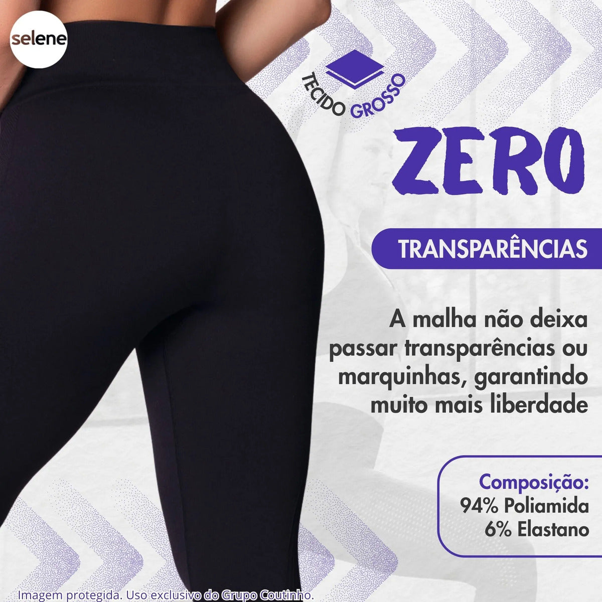 Legging Fitness de Treino Zero Transparência Selene