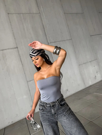 Tube Top Faixa Feminino Tubinho Forro Duplo Básico Suplex