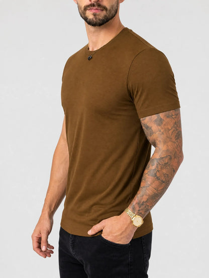 Camiseta Basica Masculina Algodão Lisa Malha Peruana Premium
