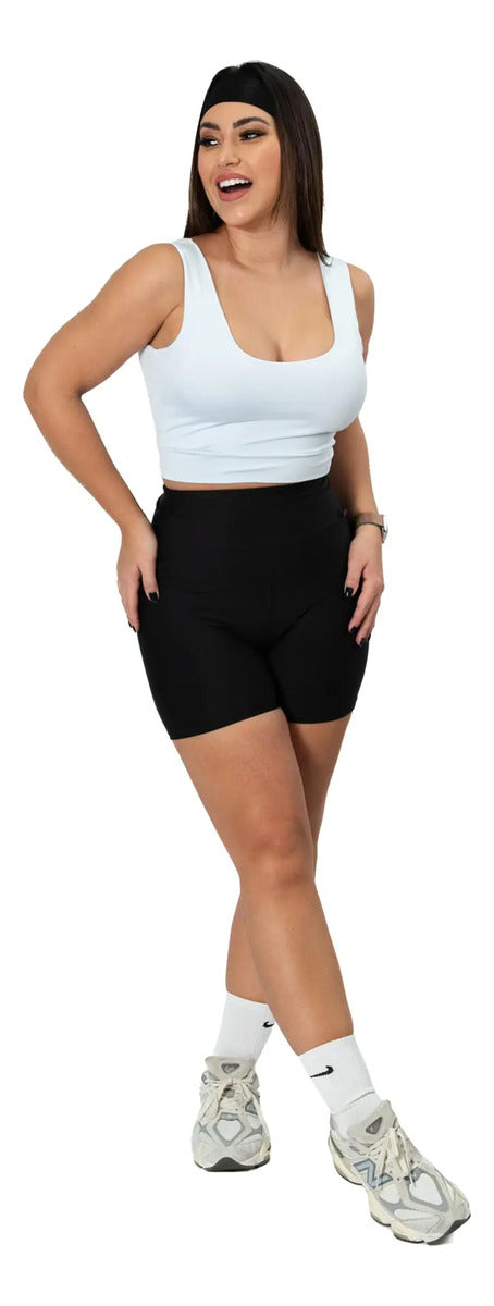 Cropped Cropet Top Alça Grossa Regata Feminino Casual C Bojo