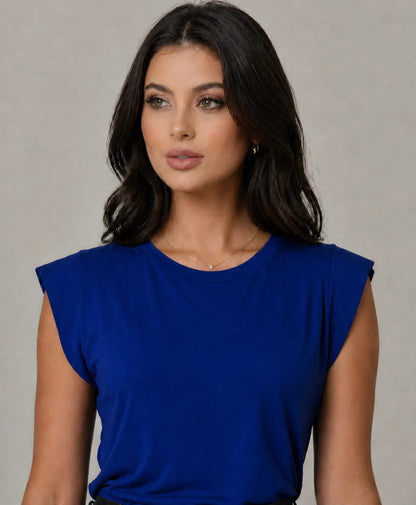 Blusa Feminina Muscle Tee Viscolycra Clássica Casual Chic