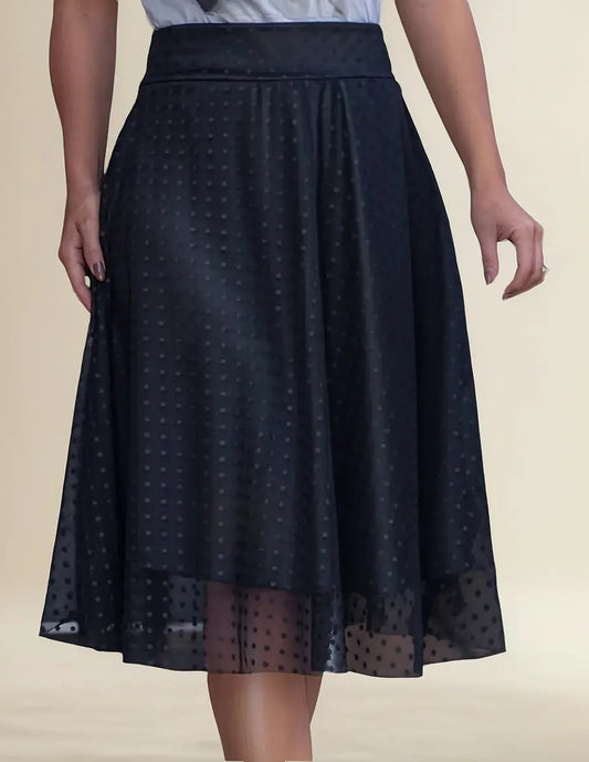 Saia Feminina Midi Godê De Tule Moda Evangélica Plus Size