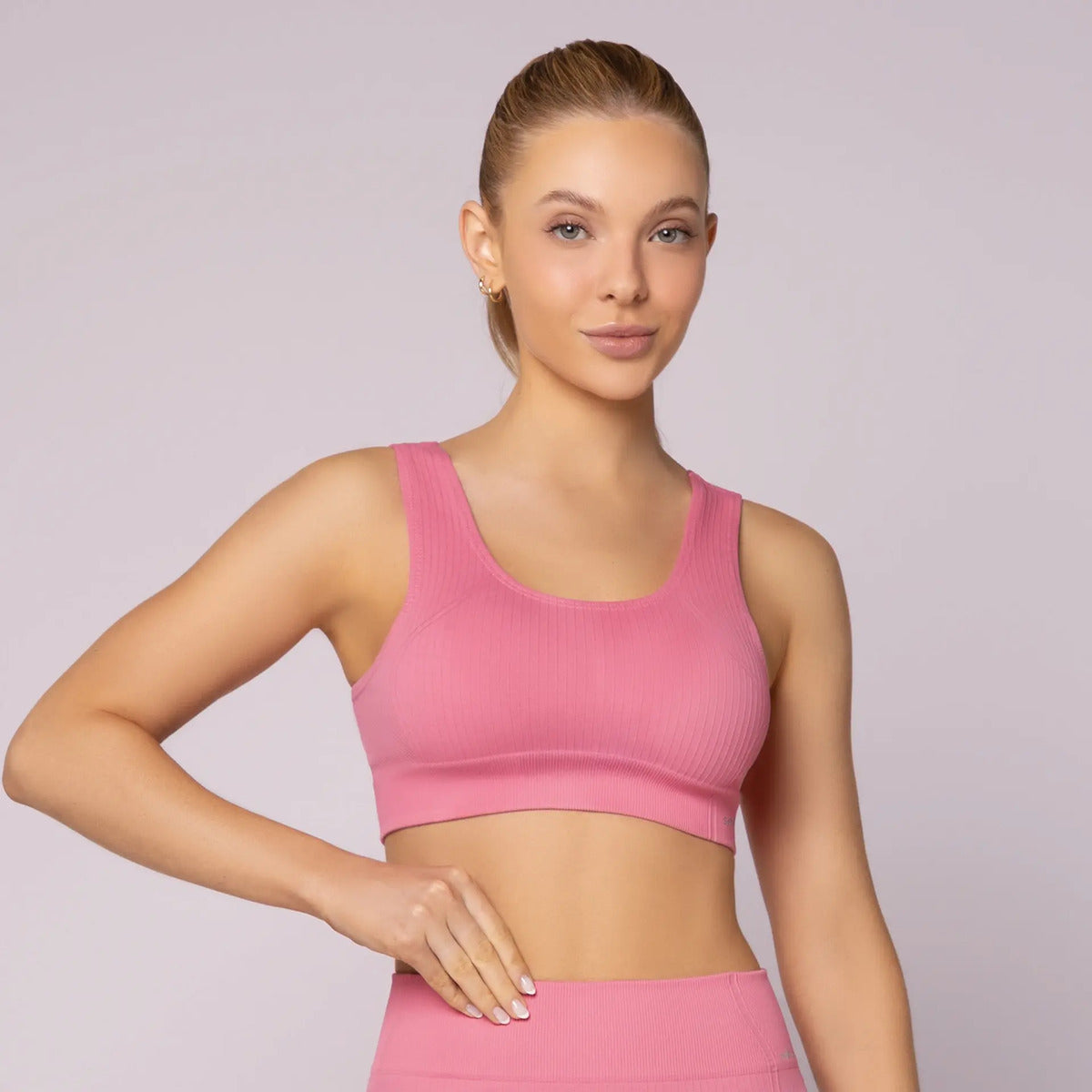 Top Nadador Canelado Sem Costura Fitness Academia Selene