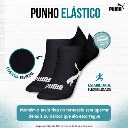 Kit 9 Pares Meias Invisível Puma Sapatilha Soquete Original