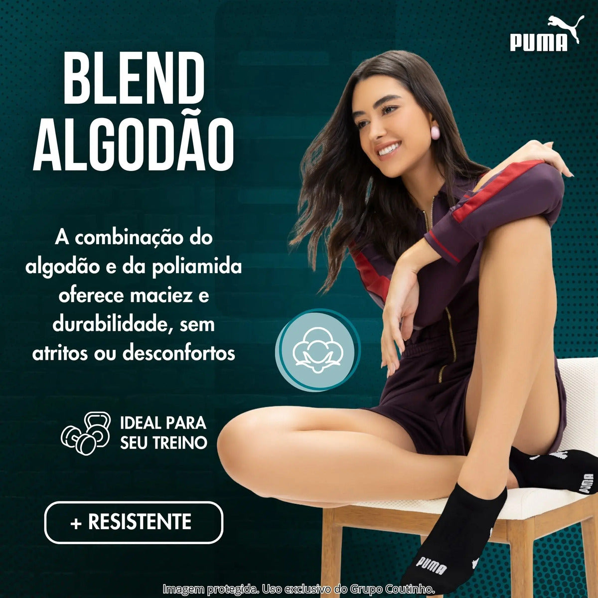 Kit 9 Pares Meias Invisível Puma Sapatilha Soquete Original