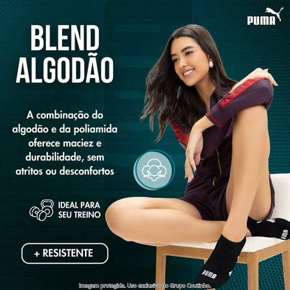 Kit 9 Pares Meias Invisível Puma Sapatilha Soquete Original