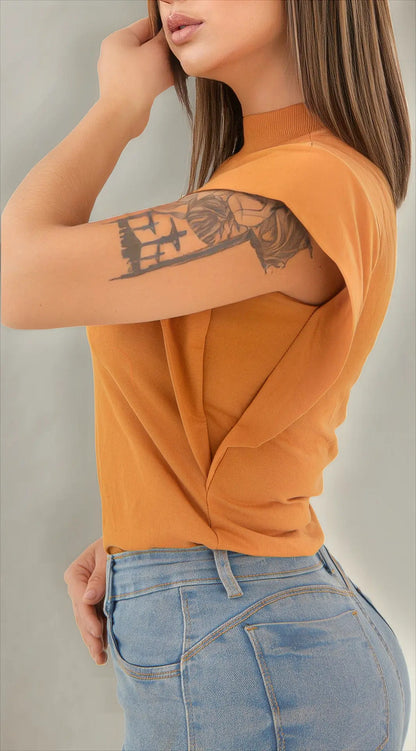 Blusa Feminina Social Manga Morcego Muscle Tee Luxo