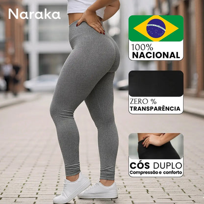 Calça Legging Feminina Cintura Alta Leg Grossa Fitness