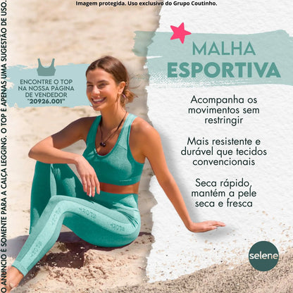 Calça Legging Fitness Academia Selene Levanta Bumbum