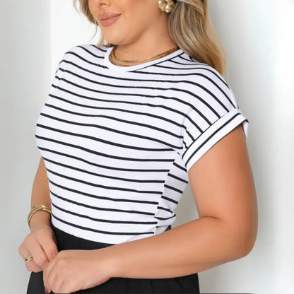 Blusa Manga Japonesa Listrada Contemporanea Casual Elegante