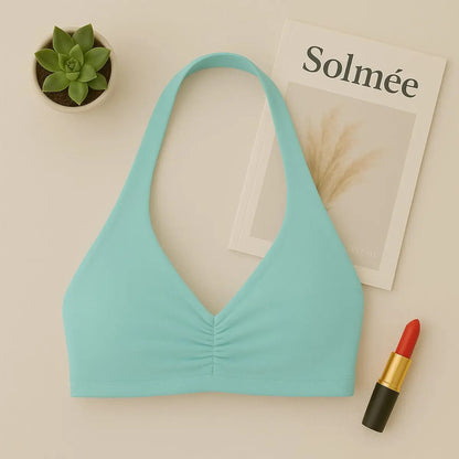 Top Halter Fitness Frente Unica Suplex Bojo Removìvel Yoga