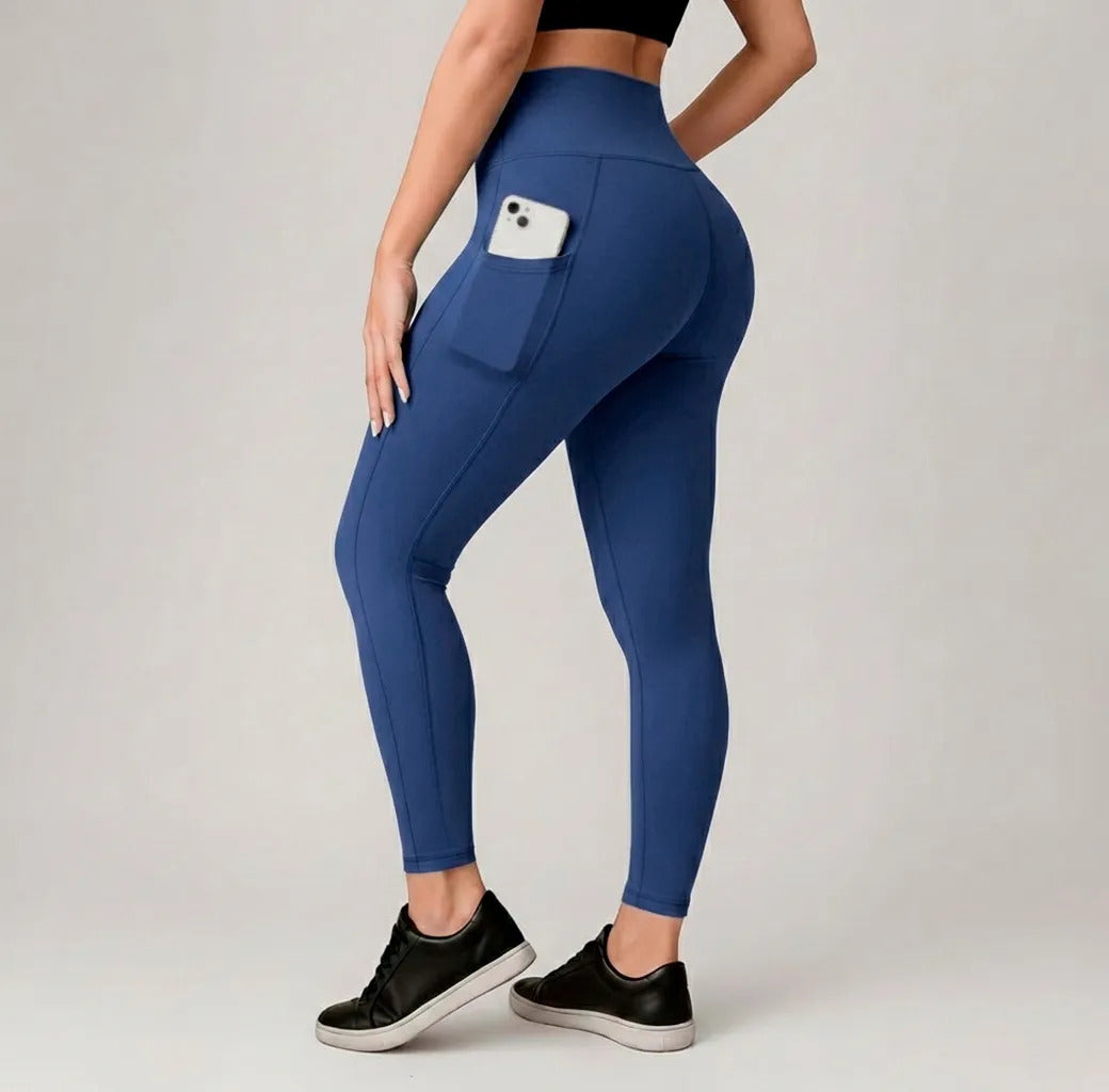 Kit 2 Calças Legging Feminina Grossa Cintura Alta Com Bolso