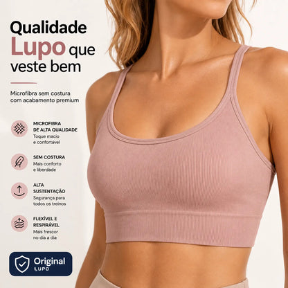 Top Lupo Loba Fitness Confortável Ótima Sustentação Academia