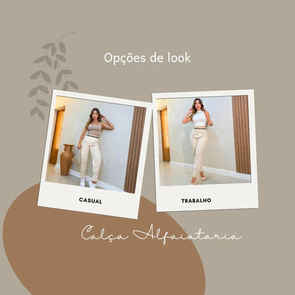 Calça Cenoura Sport Chic Premium Conforto Sofisticada Social