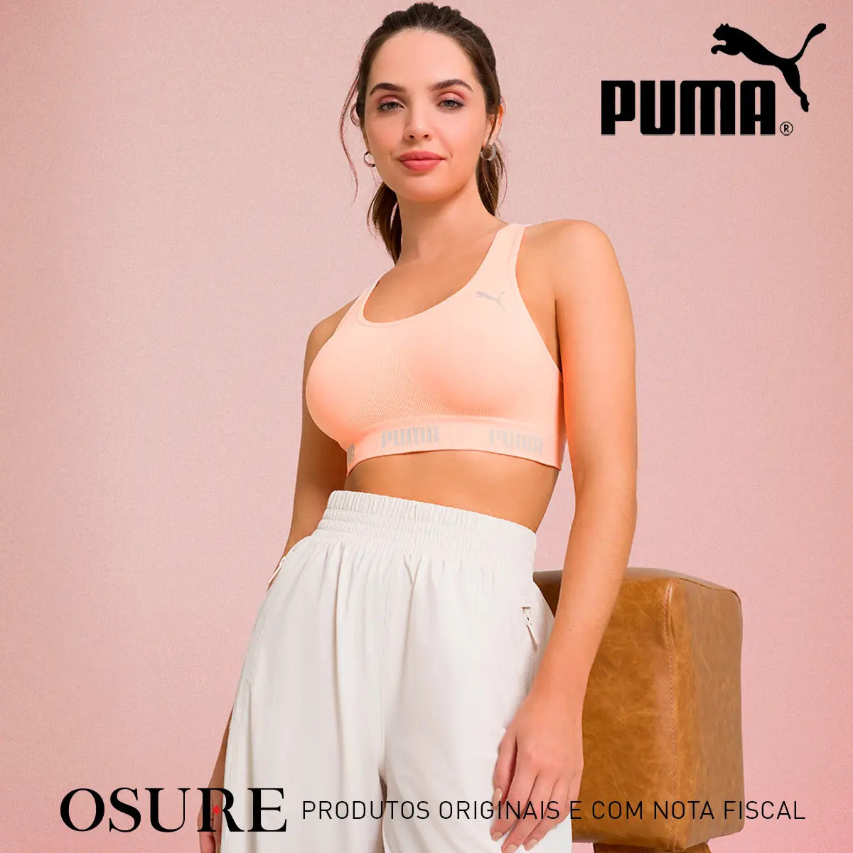 Top Puma Original Feminino Alta Sustentação Academia Fitness