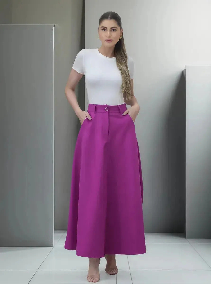 Saia Longa Social Alfaiataria Moda Feminina Evangelica Prime