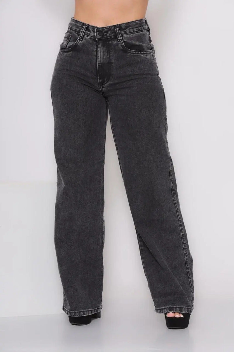 Calça Jeans Feminina Wide Leg Pantalona  100% Algodão