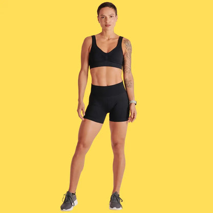 Short Feminino Lupo Modela Bumbum Sport Cós Alto Anatomico