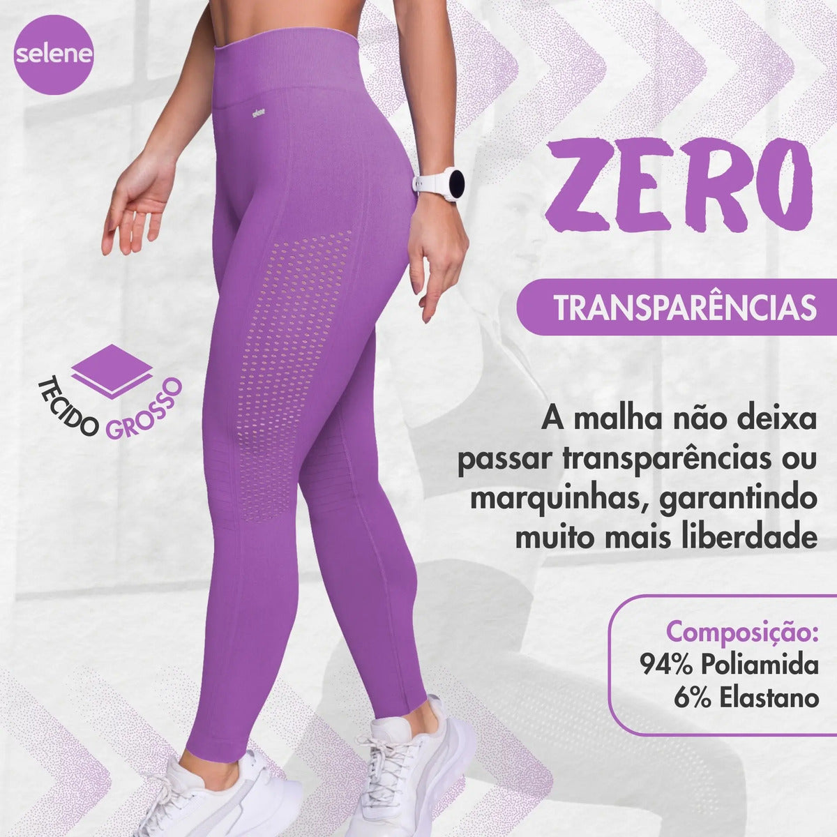 Legging Fitness de Treino Zero Transparência Selene