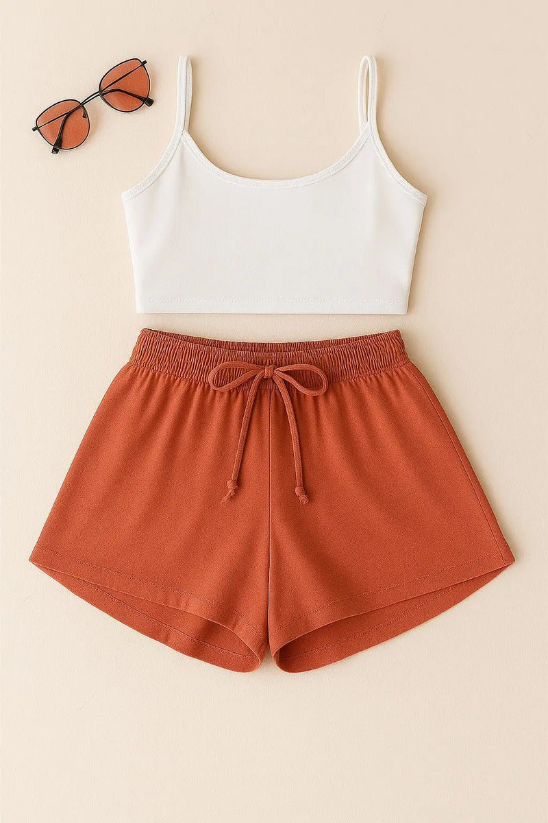 Shorts Plus Size Leve Feminino Cintura Alta