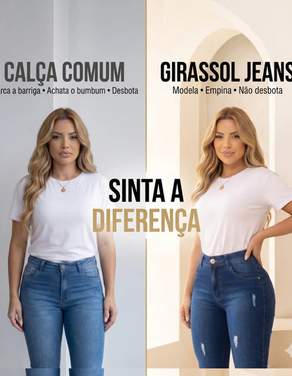 Calça Jeans Feminina Empina Bumbum Cintura Alta Lycra Preta