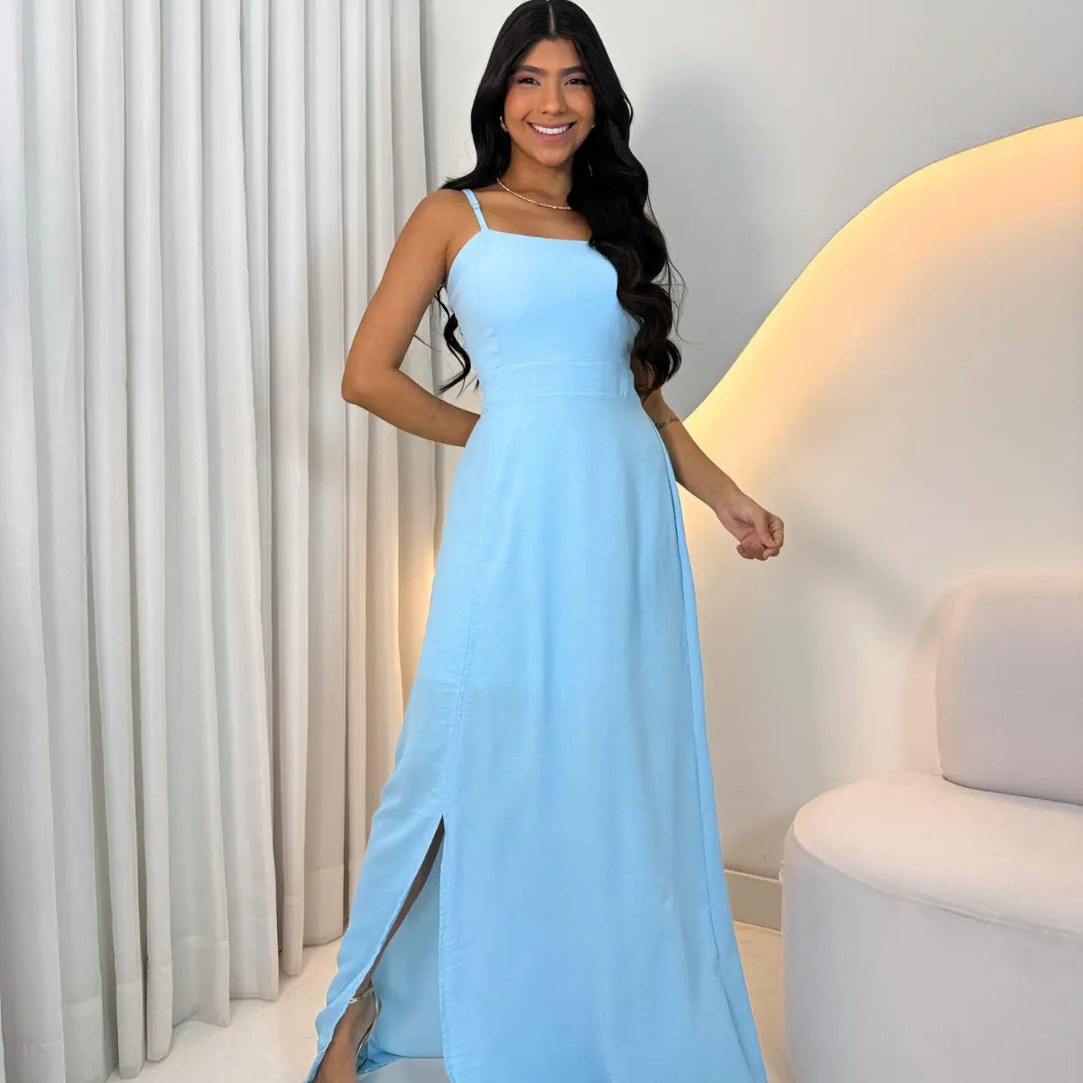 Vestido Longo Social para Madrinha Elegante Casamento