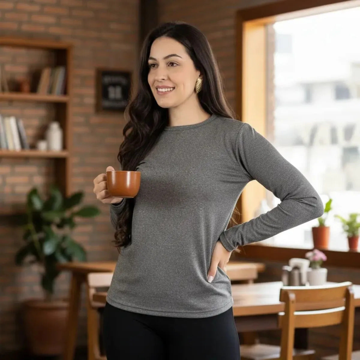 Blusa Térmica Feminina Flanelada Peluciada Frio Inverno