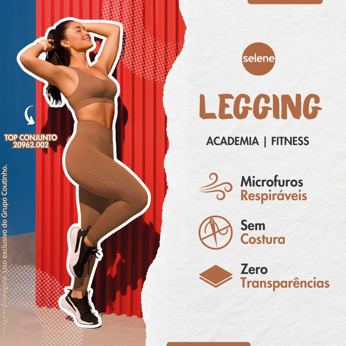 Legging Fitness de Treino Zero Transparência Selene
