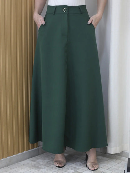 Saia Feminina Longa Design Saiaxshort Botao Cinto - Ma 7106