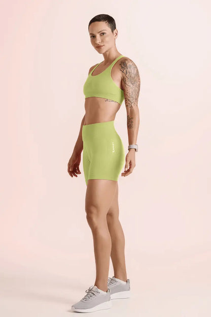 Short Feminino Lupo Modela Bumbum Sport Cós Alto Anatomico