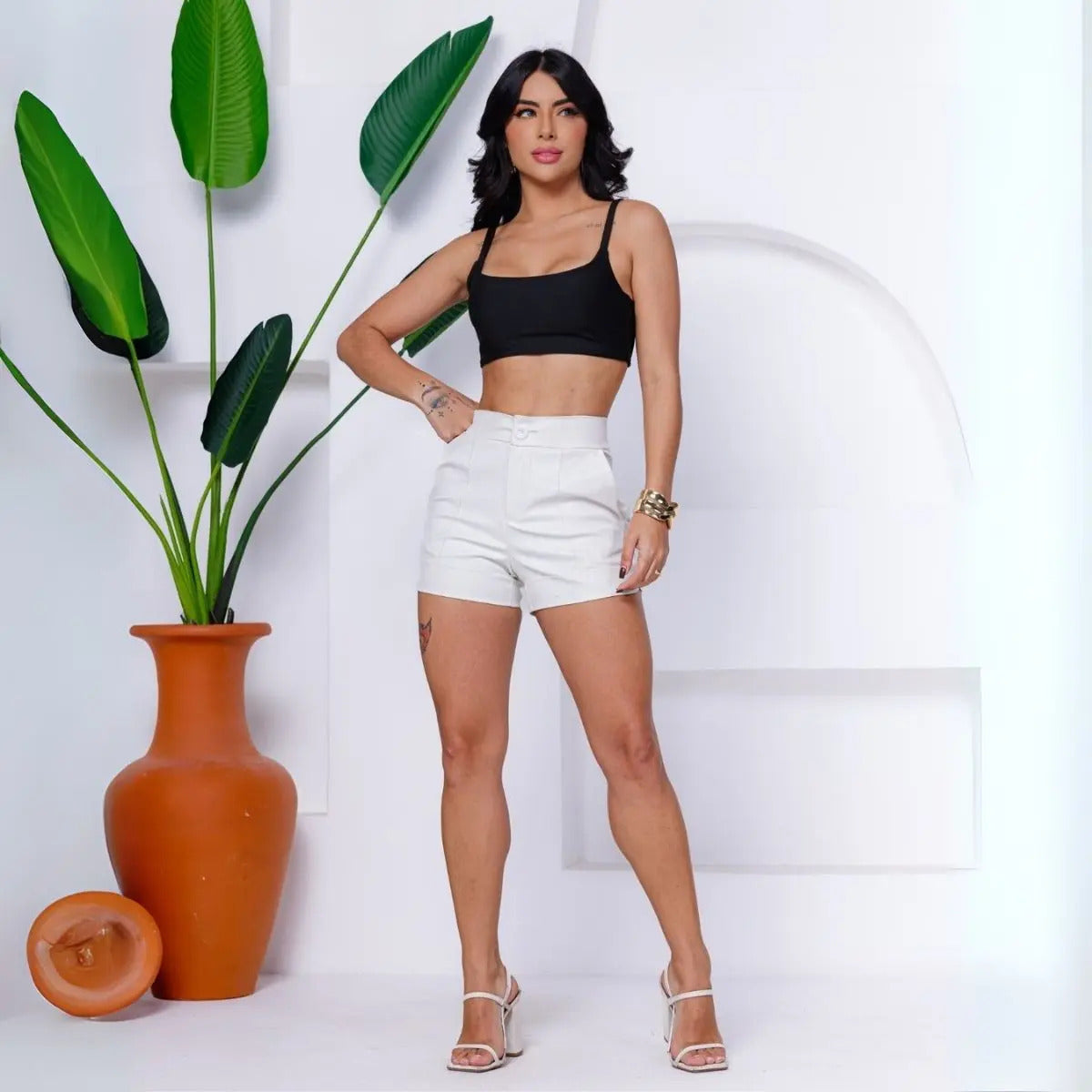 Top Cropped Feminino Alcinha Justo Liganet Fitness Academia