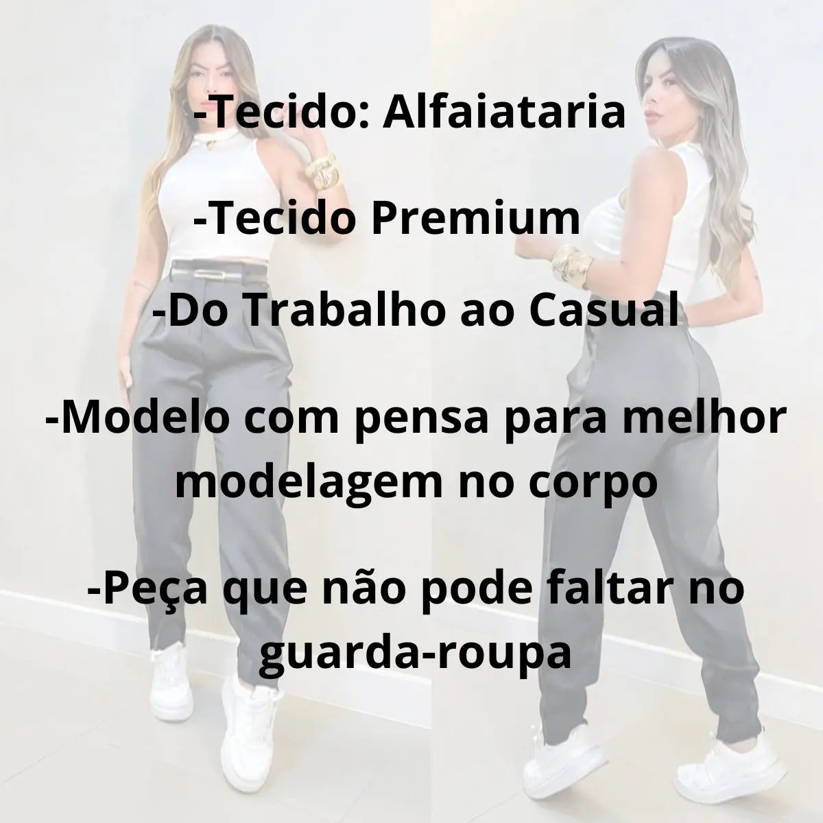 Calça Cenoura Sport Chic Premium Conforto Sofisticada Social
