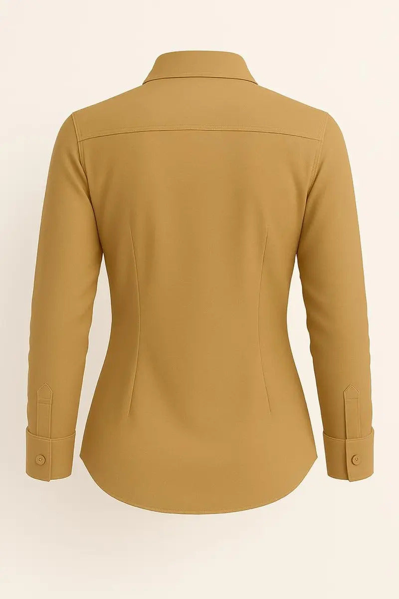 Camisa De Botão Sofisticada Feminina Alta Qualidade Sale 40%