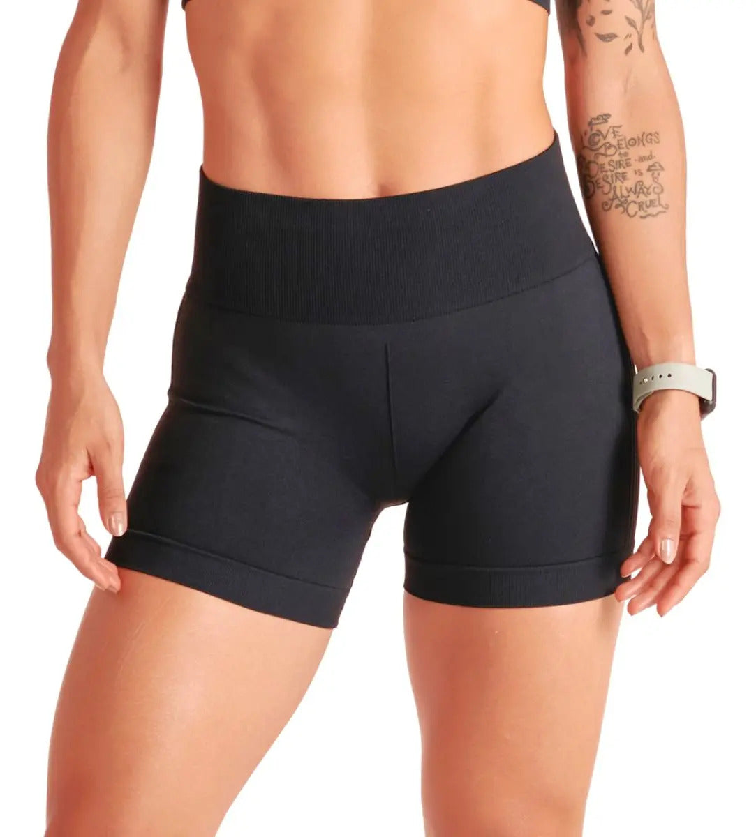 Short Feminino Lupo Modela Bumbum Sport Cós Alto Anatomico