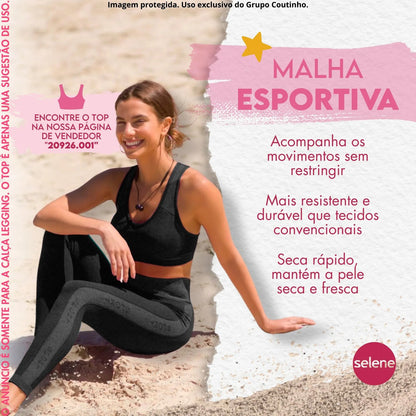 Calça Legging Fitness Academia Selene Levanta Bumbum