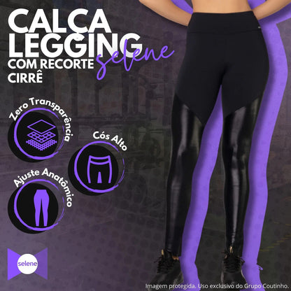 Legging Academia Zero Transparência Poliamida Cirrê Selene