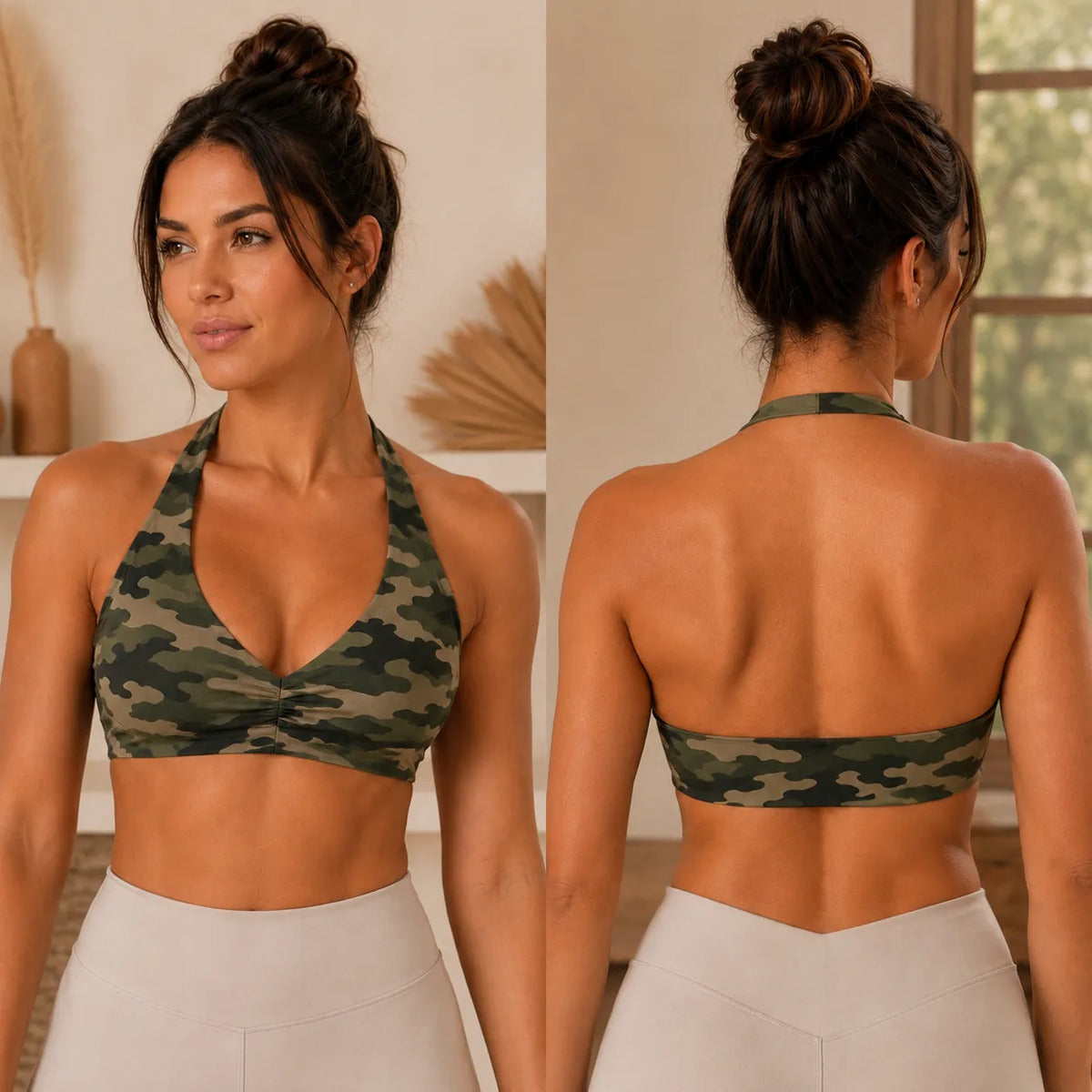 Top Halter Fitness Frente Unica Suplex Bojo Removìvel Yoga