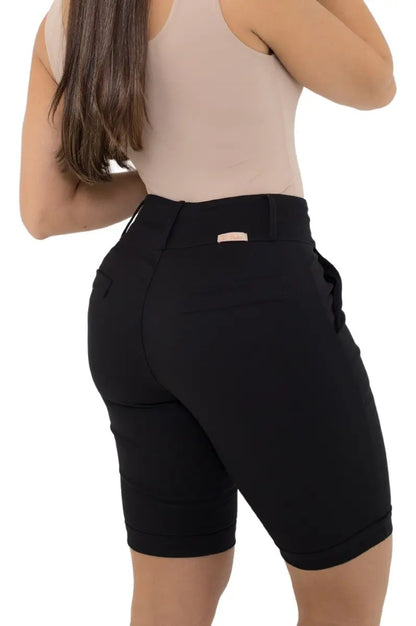 Bermuda Feminina Social - Ate O Joelho - Bengaline Lycra